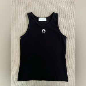 Marine Serre Rib Tank Top Black Large 🌙